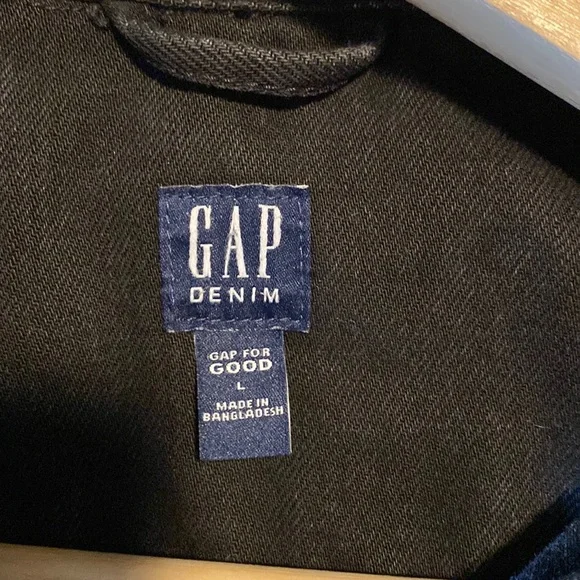 GAP Kids Icon Black Denim Jacket Size Large 10-11y - Picture 3 of 9